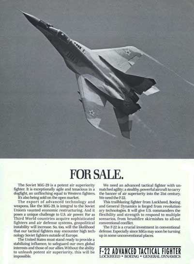 Iklan pesawat tempur F-22