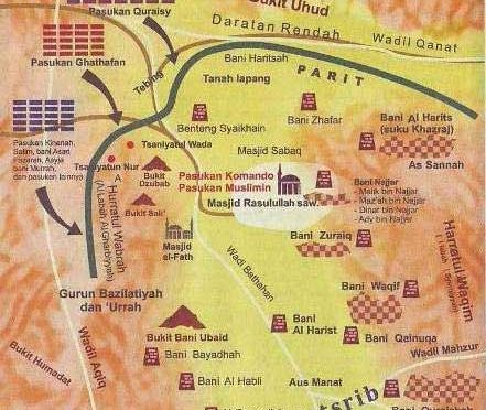 Peta perang Khandaq atau perang parit