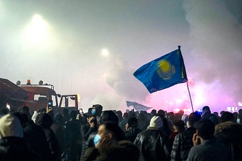 Protes di kazakstan
