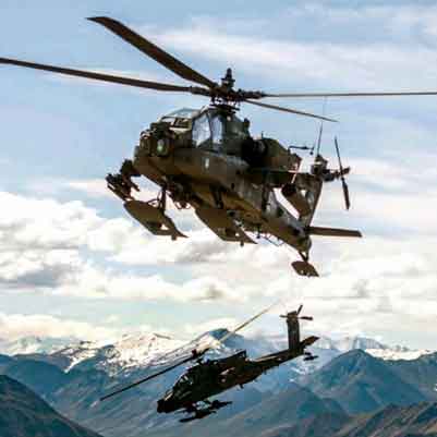 AH-64 Apache dengan Skis untuk penggunaan daerah bersalju