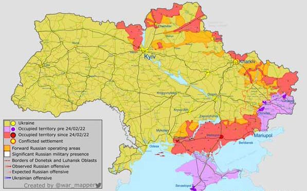 Peta Konflik Ukraina-Rusia 29 Maret 2022