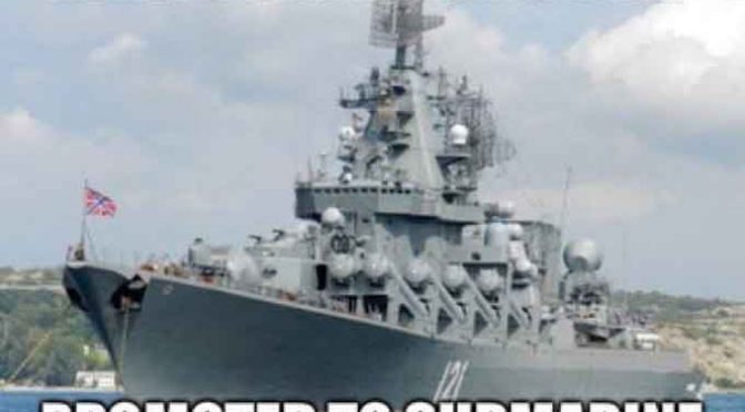 Kapal penjelajah Moscow ditenggelamkan