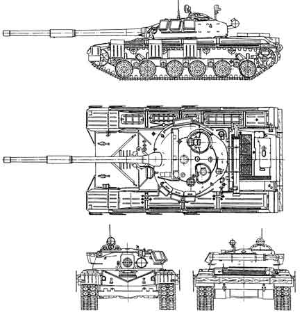 Gambar 3D Tank tempur utama(MBT) T-64
