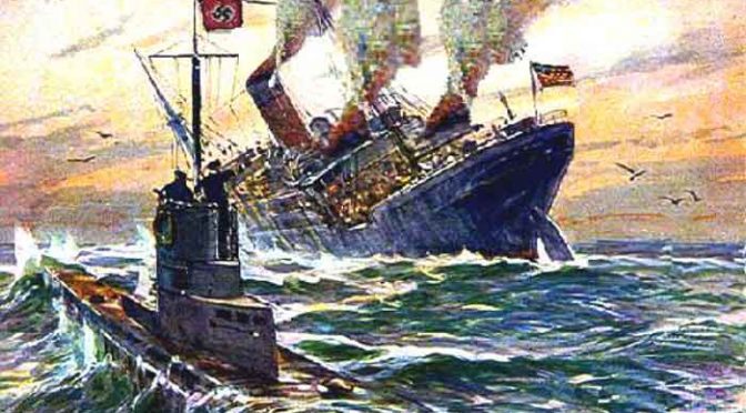 Lusitania, kapal laut Inggris, yang tenggelamnya oleh U-boat Jerman pada 7 Mei 1915, berkontribusi secara tidak langsung terhadap masuknya Amerika Serikat ke dalam Perang Dunia I.