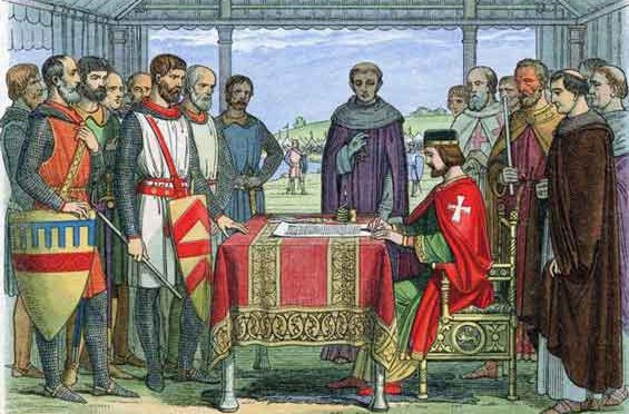 Pada tanggal 15 Juni 1215, di sebuah ladang di Runnymede, Raja John membubuhkan segelnya pada Magna Carta. Dihadapkan oleh 40 baron pemberontak, ia menyetujui tuntutan mereka untuk mencegah perang saudara. Hanya 10 minggu kemudian, Paus Innocent III membatalkan perjanjian tersebut, dan Inggris terjun ke dalam perang internal.