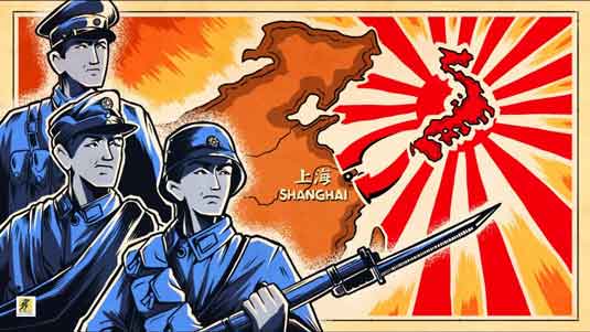 Pada tanggal 7 Juli 1937, sebuah pertempuran dipicu antara pasukan Jepang dan Cina di Lugouqiao, atau Jembatan Marco Polo dekat Beijing. Konflik antara kedua negara ini berkembang menjadi perang skala penuh yang dikenal sebagai perang Cina-Jepang Kedua.