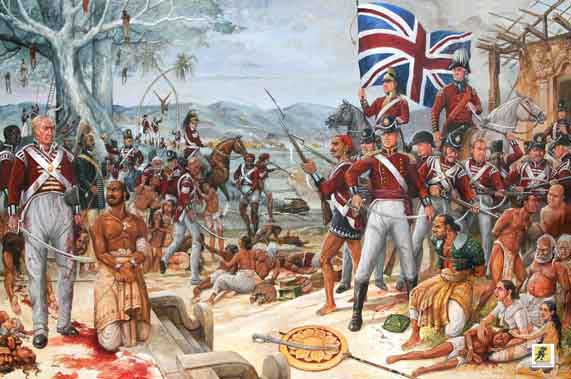Selama Perang Napoleon, karena khawatir kendali Prancis atas Belanda akan menyerahkan Sri Lanka kepada Prancis, Britania Raya menduduki wilayah pesisir pulau ini (yang mereka sebut Ceylon) tanpa banyak kesulitan pada tahun 1796.