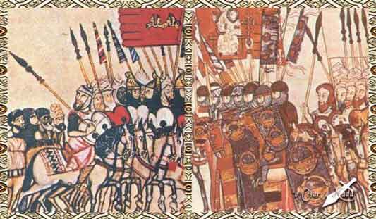 18 Juli 1195, Battle of Alarcos : Pasukan Almohad mengalahkan pasukan Kastilia Alfonso VIII dan memaksa mundur ke Toledo
