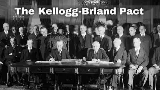 24 Juli 1929, Kellogg–Briand Pact atau Pakta Paris berlaku efektif